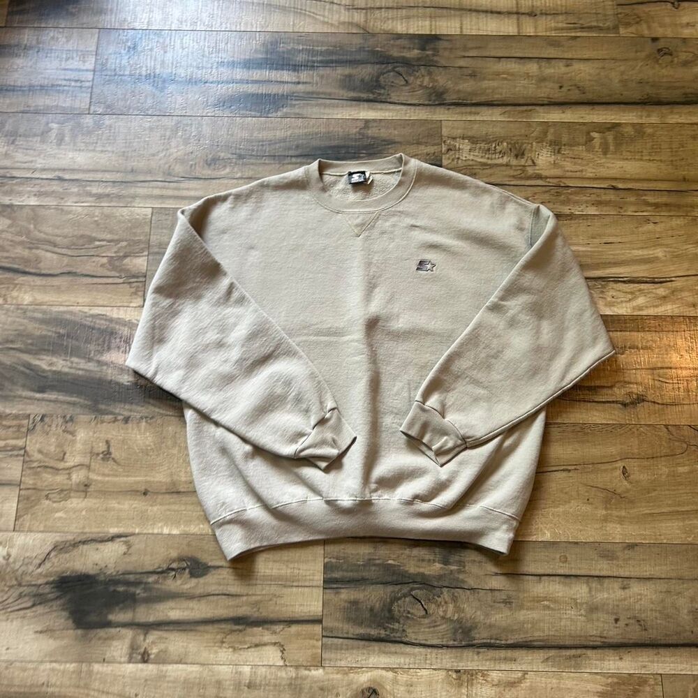 Starter Men's Tan and Cream Sweatshirt